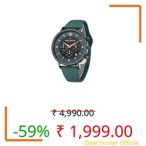 Daniel Hechter Paris Picpus Collection Chronograph Watch for Men with Round Dial, Crystal Markers, Date Display & Silicone Strap - DHM1045-03