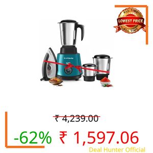 Longway Super Pro Mixer Grinder | 500 Watt Powerful Motor for Grinding, Mixing, Juicing | 2 Years Warranty