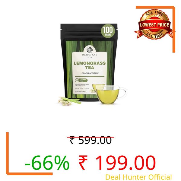 Lemongrass 100g – 100 Cups Premium Lemon Grass Leaves Herbal Infusion Caffeine-Free | BOOST METABOLISM | Detox Tea - Flower Based - Herbal Tea No Added Preservatives
