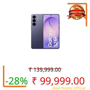 Samsung Galaxy S26 Plus 5G (Cobalt Violet, 12GB RAM, 512GB Storage), AI Phone, Photo Assist, Creative Studio, 50MP Camera, 4900mAh Battery and Super Fast Wireless Charging