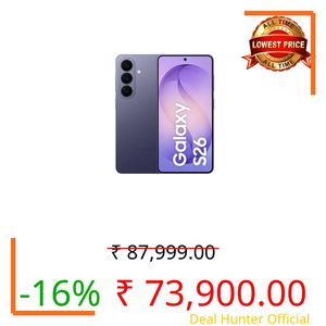 Samsung Galaxy S26 5G (Cobalt Violet, 12GB RAM, 256GB Storage)_with Other Offers