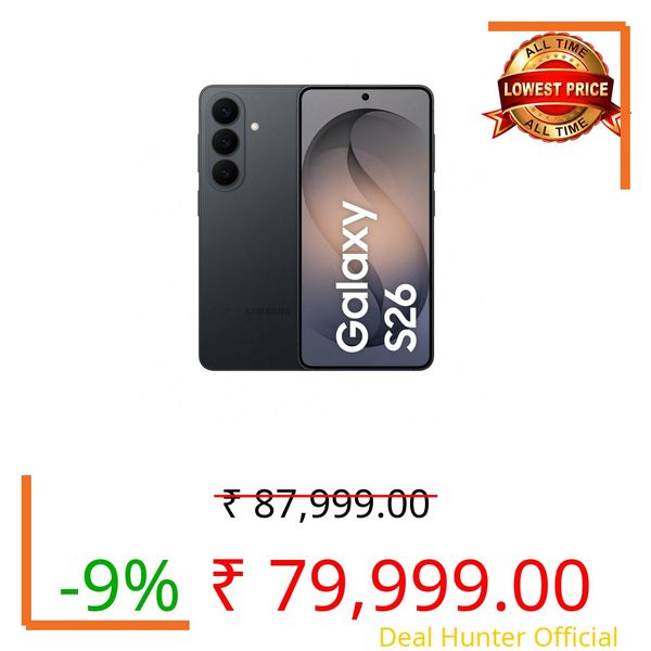 Samsung Galaxy S26 5G (Black, 12GB RAM, 256GB Storage), AI Phone, Photo Assist, Creative Studio, 50MP Camera with ProVisual Engine, Powerful Customized Processor and 4300mAh Battery