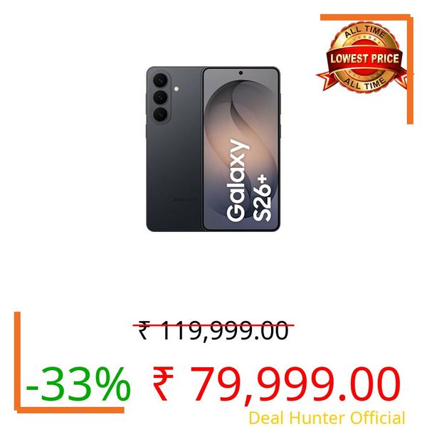 Samsung Galaxy S26 Plus 5G (Black, 12GB RAM, 256GB Storage), AI Phone, Photo Assist, Creative Studio, 50MP Camera, 4900mAh Battery and Super Fast Wireless Charging