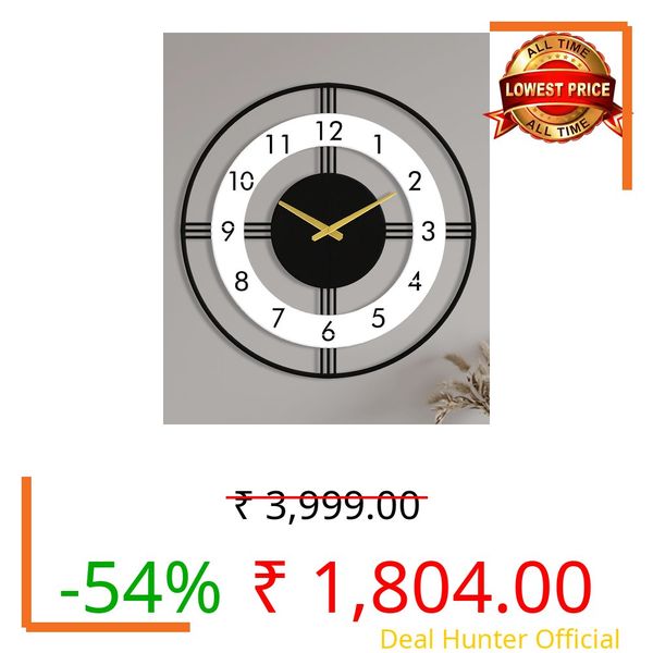 Auromin Unique Wall Clock for Living Room Stylish Latest | Big Size Modern Style Decorative Wall Watch for Home, Hall, Bedroom & Office | Premium Fancy Wall Clock for Living Room Wall Décor
