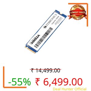 ZEBRONICS 512GB M.2 NVMe SSD, 2280 Form Factor, 2200MB/s Read & 1600MB/s Write, Faster Than SATA SSD, High Performance Storage, Low Power Consumption, Silent Operation, S.M.A.R.T Support (MN52A)