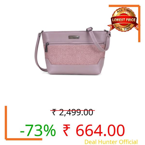 J I ACCESSORIES Sling Bag for Women – Stylish Crossbody Handbag for Travel, Office & Evening Use (PEACH)