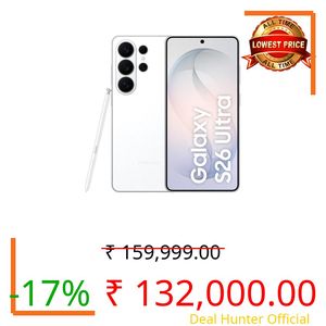 Samsung Galaxy S26 Ultra 5G (White, 12GB RAM, 512GB Storage)_with Other Offers