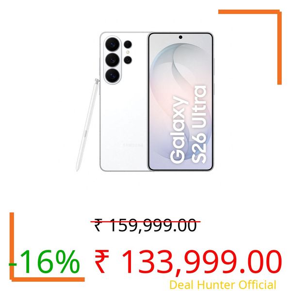 Samsung Galaxy S26 Ultra 5G (White, 12GB RAM, 512GB Storage)_with Other Offers
