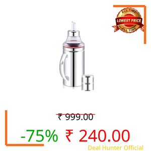 Svarniva - Stainless Steel Oil Dispenser with Nozzle 1 Litre (1000 ml) (Model No.01/01 piece) Pack of 1
