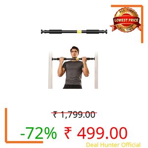 Cult Adjustable Pull-Up Bar for Home for Kids and Adults | 100 kg Weight Capacity | Heavy-Duty Steel Wall Mounted & Doorway Bar | Anti-Skid Grip Multi-Grip Pull-Up Bar for Home Workout | No-Drill Installation for Pull Ups, Chin Ups & Core Training | Size - 60-100 cm