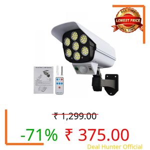 LAMTA Solar Motion Sensor Light Dummy Security Camera – Waterproof Outdoor LED Wall Lamp with 3 Lighting Modes & 1200mAh Battery, Solar Powered Fake CCTV Light for Home, Garden & Driveway Protection