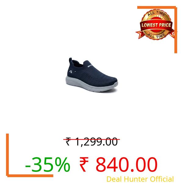 ADDA (LABEL) Men's Sports Shoes with Memory Foam Cushioned Insole|Running Walking Gym Training Jogging Athletics|Comfortable & Stylish|Casual & Lightweight|Slipon Sneaker Gent's & Boy's... (FULL NAVY, UK Footwear Size System, Adult, Men, Numeric, Medium, 9)