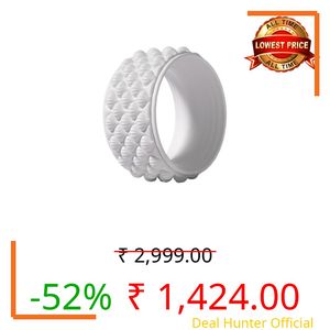 FabSports Yoga Wheel for Back Pain Relief - High-Density Trigger Point Foam Roller for Deep Tissue Massage, Back Stretching & Flexibility - Non-Slip Dharma Prop Wheel for Yoga, Pilates