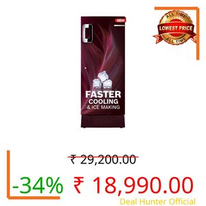 Bosch 207 L, 4 star, Smart Inverter, Direct-Cool Single Door Refrigerator, Feather Wine (CST20W34VI)|18 Hrs Cooling Retention |Super Freeze |Largest Vegetable Box| Beverage Space | 2.5x Faster Cooling