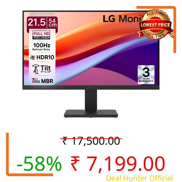 LG 24U411A 60.4 cm (23.8 Inch) Full HD (1920x1080) IPS Monitor, 120Hz, 5ms (GtG),VGA, HDMI, 3-Side Virtually Borderless Design, sRGB 99% (Typ.), HDR 10, 1ms MBR, Reader Mode, Flicker Safe (2026)