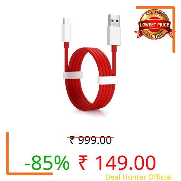 One Plus Fast 80W Original USB Type C Data Sync Fast Charging Charger Cable for One Plus 13,13s,13r,15,15r,11,11r,10,10r,10t,10pro,9,9rt,9r,9pro,8,8t,7t,7pro,Nord 5,CE5,CE4,CE3,CE2lite,4,3,2,2T