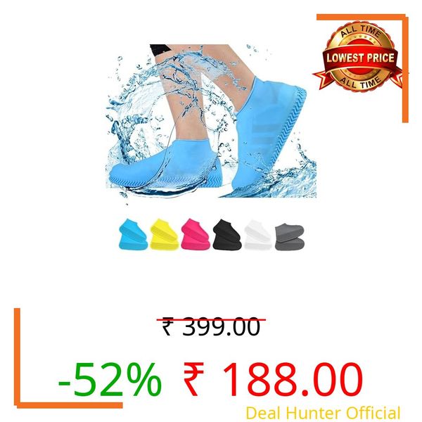 ARDIP Waterproof Silicone Shoe Covers Reusable Rain Boots for Outdoor Activities Lightweight Foldable Non Slip Shoe Protectors for Rainy Days Gardening and Travel Large