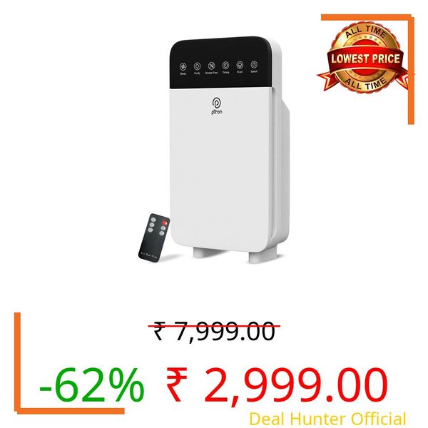 pTron EaseMate Air Purifier H1 for Home & Office, 4-Stage Filtration, HEPA 13 Filter, Activated Carbon, Removes 99.97% Pollutants, Allergens, Pet Danger, Smoke, Dust, Pollens, Long Filter Life (White)