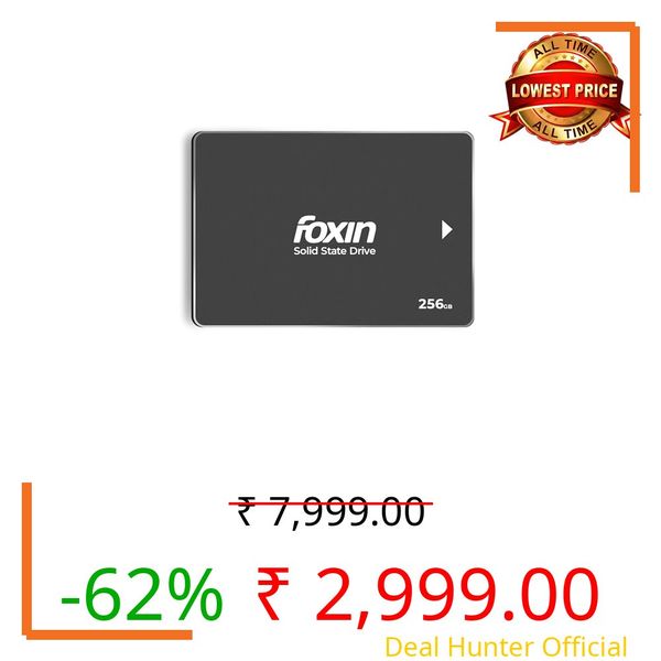 Foxin 256 GB PRO SSD | Internal Solid State Drive | 3D NAND Technology & 2.5 Inch SATA III 6GB/S | Read/Write Speed Upto - 550/500 MB/s | Compatible with PC/Desktop/Computer/NVR/DVR | 5 Yrs Warranty