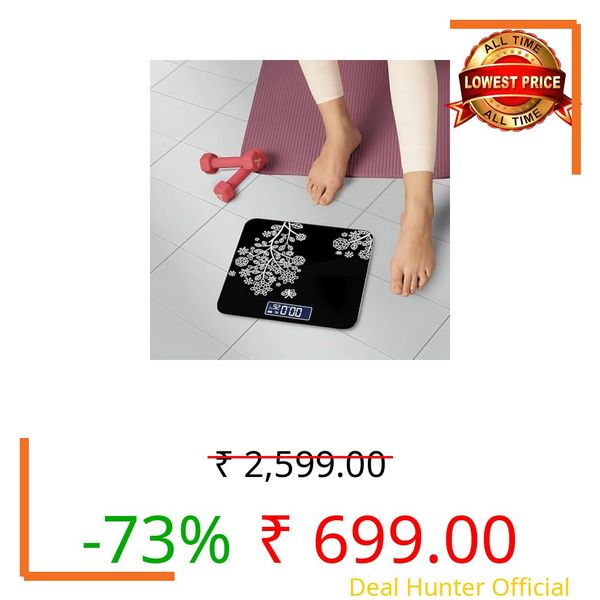KareEx Floral Digital Weighing Scale for Body Weight LED Display, 180 Kg Capacity | weight machine for body weight analog | weight machine for home | weighing scale for body weight