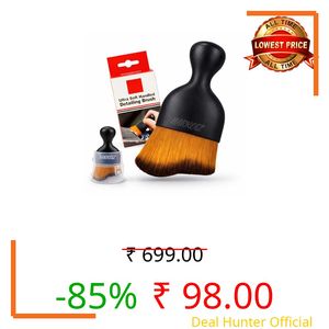 Ultra Soft Detailing Brush Set (60 PCS) – Scratch-Free Cleaning Brush with Dust Shield Cover, Ergonomic Handle for Car Interior, Dashboard, AC Vents, Keyboard & Home Cleaning (Black & Brown)