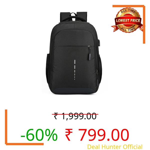 Lysoric Laptop Backpack with USB Charging Port for 15.6" Laptop, Camera, Business, Work, Students for Men & Women