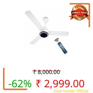 FASTRON AeroBreeze Nytro BLDC Ceiling Fans 1200mm, 28Watt Power, Remote Control (Boost, Timer, LED, Reverse Mode),5 Years Warranty, 3 Blade Fan for Home, Bedroom & Living Room (Ivory)