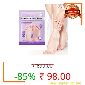 FIDFOL Lavender Foot Peel Mask for Dead Skin Removal | Exfoliating Foot Spa Peel Mask for Dry, Cracked & Callused Feet | Deep Nourishing & Skin Renewal Foot Mask for Men & Women (Pack of 1)