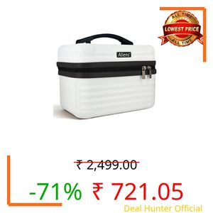 Aliensware ABS Hard Shell Vanity Bag, Makeup Cosmetic Case Suitcase Organizer Box for Skincare, Jewellery, Clothes,Lipsticks,Nail Polishes, Perfume & Beauty Storage, Travel Luggage for Women-Aliens-2