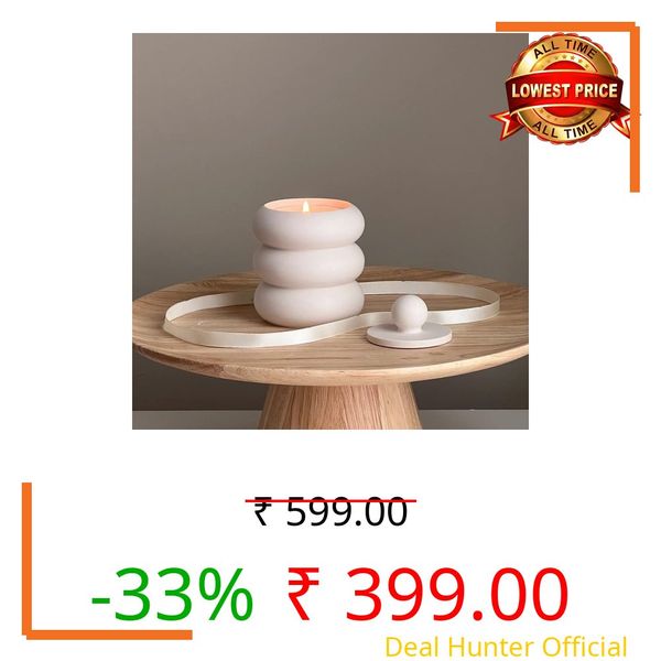 Gladsome® Concrete Jar Candle | Velvet Rose Aroma | 12+Hours Burn Time | Perfect for Home Decor & Gifting (E)