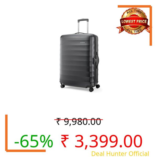 American Tourister Barcelona | Check-in Trolley Bag (79 cm) | 360° 8 Wheel Travel Luggage | Hard Case Polycarbonate Suitcase | Mounted Combination Lock | Gun Metal
