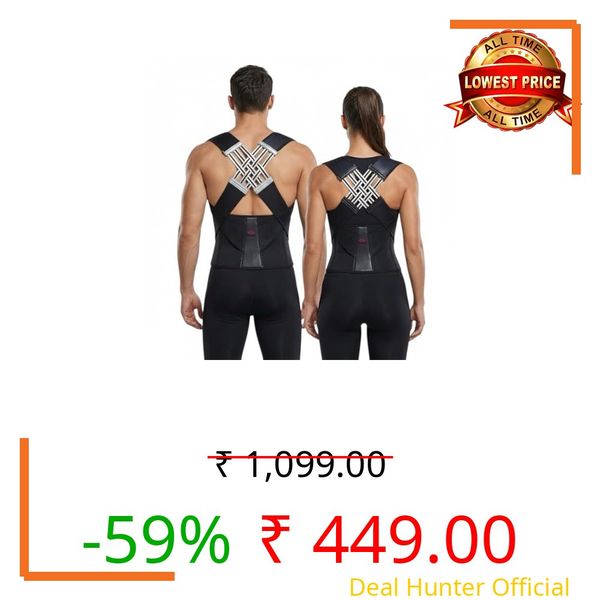 Trycare Posture Corrector for Men & Women - Free Size | Back Straightener Belt for Upper Back & Shoulder Support | Clavicle Support Brace | Adjustable Back Support for Pain Relief | Invisible Under Clothes
