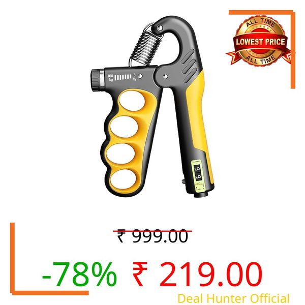 Adjustable Finger Grip Strengthener 5–100KG with Mechanical Counter, Heavy Duty Hand Gripper for Forearm Wrist Exercise, Hand Grip Trainer for Gym Fitness Strength Training Equipment
