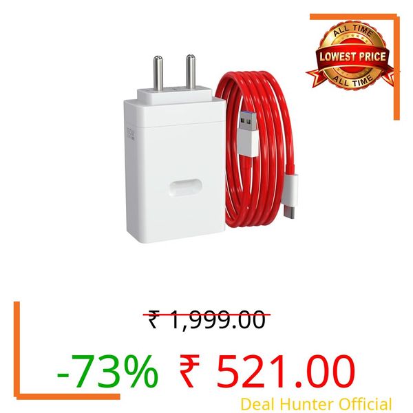 OnePlus 100W SUPERVOOC Ultra Fast Charging Adapter with Type-C Cable | Compatible with OnePlus 12/12R/11/11R/10/10R, Nord CE3 Lite/CE2 Lite/2T 5G, Nord 5G | USB-C Wall Charger Combo