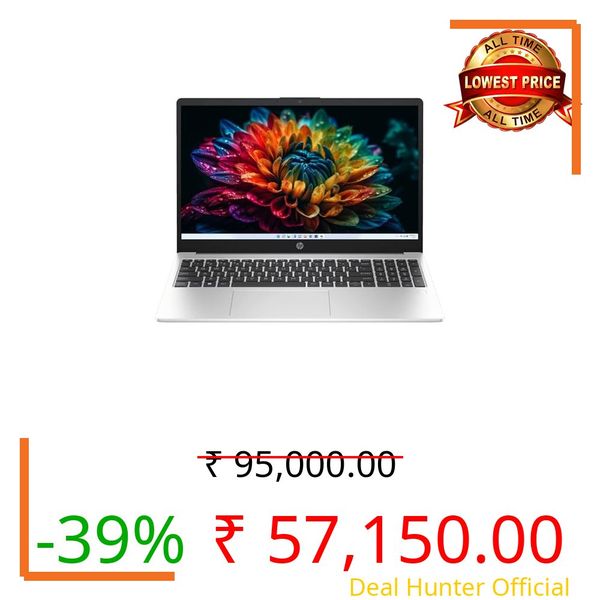 HP 15 (2026), AMD Ryzen 7 Octa Core 7735U - (16 GB DDR5/512 GB SSD/AMD Radeon 680M Graphics/Windows 11 Home) Thin & Light Business Laptop/15.6" FHD Display/Backlit + Fingerprint/Silver/1.5kg/MS Office