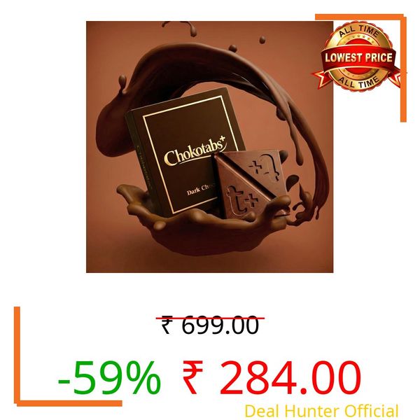 CHOKOTABS+ Tabs Chocolate for Men and Women | Premium tabs Dark Chocolate for Couple | Perfect Gourmet Chocolate Gift Box for Husband Wife, Boyfriend Girlfriend, Valentine, Birthday, Anniversary