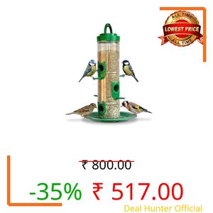 SpikeZone - Hanging Food Feeder for Outdoor & Garden, Large Bird Feeder for Balcony | 900 Capacity I Premium Hard Plastic Weatherproof (Pack of 2 Pcs)