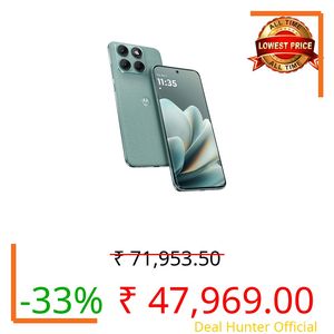 Motorola Edge 70 Pro+ 5G (Twill Inspired Pantone Stormy Sea Green, 12GB RAM, 256GB Storage) | Dimensity 8500 Extreme Processor | 50MP + 50MP + 50MP Triple AI Camera |6.8" pOLED Display|