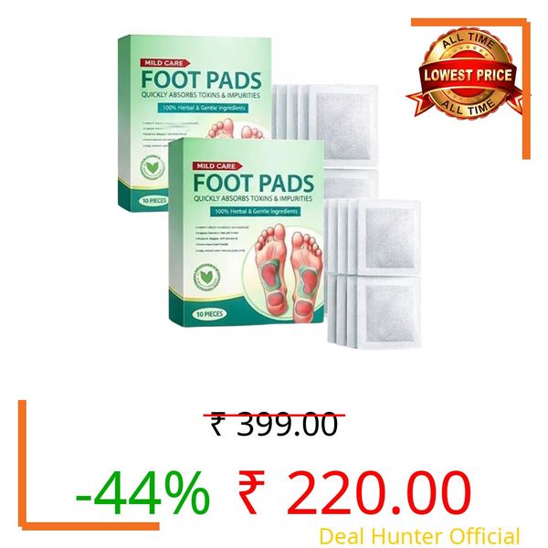 Foot patch (pack of 2) Herbal And Gentle Ingredient Detox Foot Pads, Natural Ingredients for Sleep Aid, Pain Relief, Toxin Removal with Bamboo Vinegar and Acupoint Micro-Massage Technology