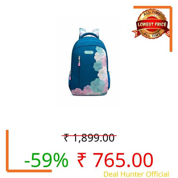 Zipline Casual backpack School bag for boys & Girls |35L Water Resistant backpack bags for women|Stylish,Lightweight,Durable|College bag for girls & boys (1-Blue Bag)