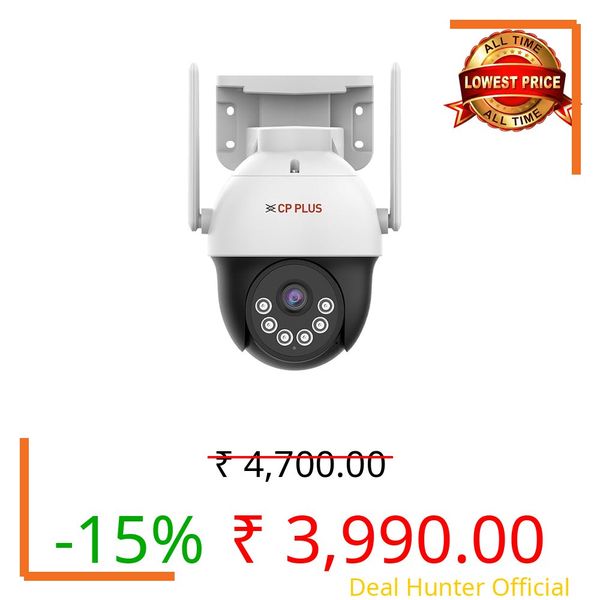 CP PLUS 3MP 4G SIM-Based Wireless Security Outdoor CCTV Camera for Home | CTC Cyber Secure Tech | Human Detection | Motion Alerts | IR Night Vision 30M | SD Card Recording | EZ-S35T