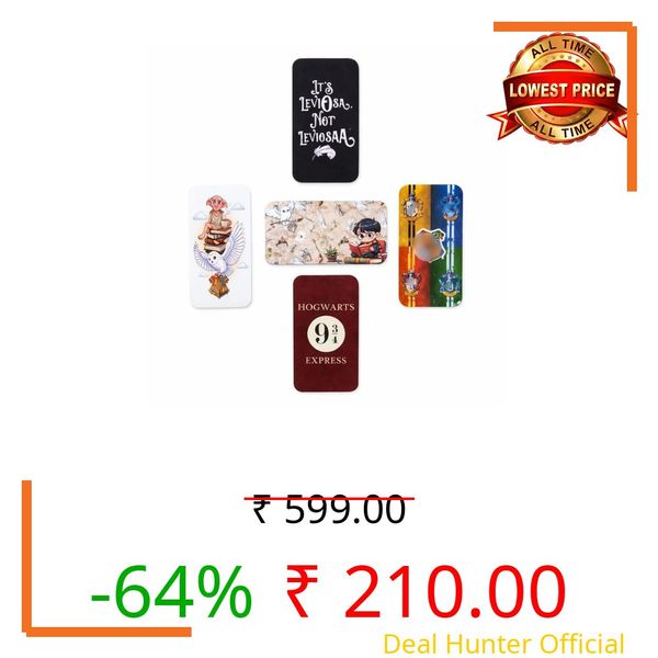 BOENJOY Gifts- Harry Potter Fridge Magnets Set of 5 | Rectangular Character Magnets | Decorative Kitchen, Whiteboard, Locker Accessories | Strong Magnetic for Kids & Home Dcor (12x7 cm)