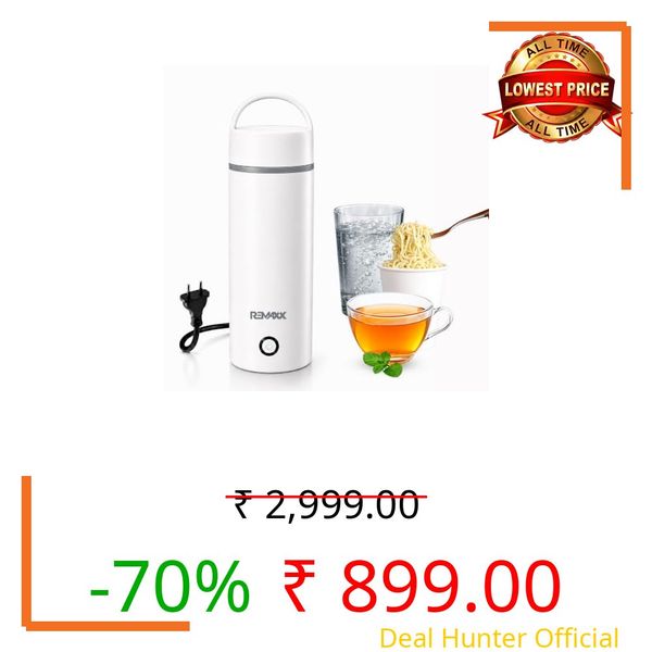 Remaxx Thermo X 400 ml Electric Kettle | Food Grade Stainless Steel | Quick Boil | For Hot Water | Auto Shut-Off | Leak Proof | Cool Touch Exterior | Office, Travel & Home (Portable)
