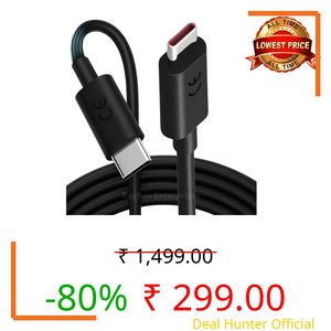 Motorola 68W Type C to C TurboPower Fast Charging Cable for Moto Z ce usb |Edge|Ultra| Fusion|Pro|Neo|razr|Stylus|G06|G05|G85|G45|G64|G84|G62|G54|G84|G67|E40|G35|G96|G82|G86 A- BLACK