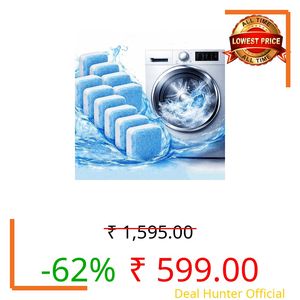 Washing Cleaner Machine Tablet - 60 Tablet - Descaler for Washing Machine Top Front Load | Remove Limescale & Soap Scum, Tough Grime | Protects Clothes from Residue - Washing Machine tub Deep Cleaner