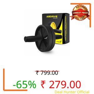 Jaspo AB Drive Abs Roller Wheel with Stainless Steel Rod for Men & Women – Core Strength Training Abdominal Workout Equipment for Home Gym