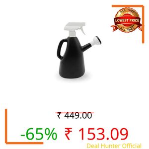 Urban Upvan Watering and Spray Dual-Use Watering Can 1L | Garden Watering Sprayer Bottle with Adjustable Nozzle | Indoor Outdoor Plant Watering Tool for Home, Balcony & Garden (Black)
