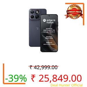 Motorola Edge 70 Fusion (Pantone Silhouette, 8GB RAM, 128GB Storage) | 6.78" 1.5K 144Hz AMOLED Display | Snapdragon 7s Gen 4 | 50MP Sony LYTIA 710 OIS Camera | 7000mAh Battery | 68W TurboPower |
