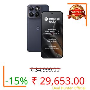 Motorola Edge 70 Fusion (Pantone Silhouette, 8GB RAM, 256GB Storage) | 6.78" 144Hz 1.5K AMOLED Display | Snapdragon 7s Gen 4 | 50MP Sony LYTIA 710 OIS | 7000mAh Battery | 68W TurboPower |