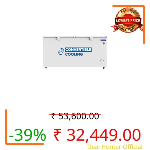 Blue Star HT4-N575, 575 Liter Hard Top Double Door Deep Freezer (515 Liter, White, 4-star)